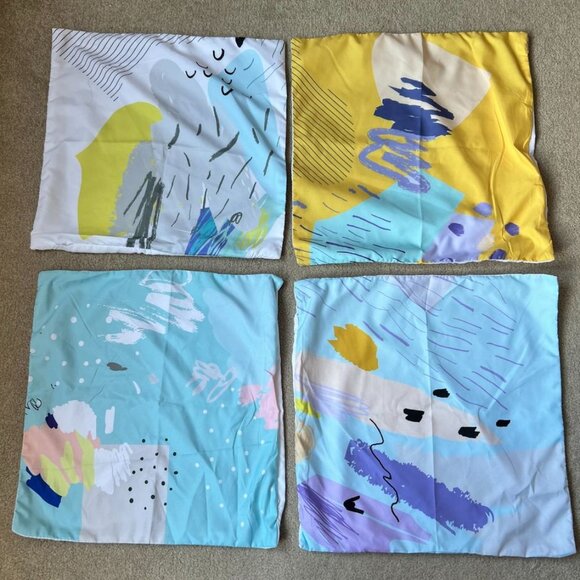 4 Pcs Throw Pillow Cover Set (17" x 17") - Picture 1 of 1